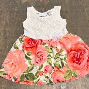 The Children's Place White and Pink Floral Dress